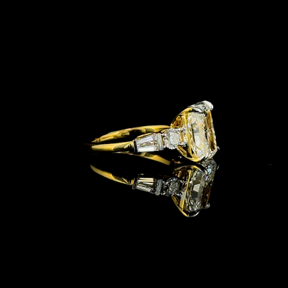 Tapered Marquise & Radiant-Cut Ring in 14K Gold – Dual-Sided Statement