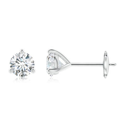 1.00CTS 14K Lab-Grown Prong-Set Round Diamond Martini Stud Earrings