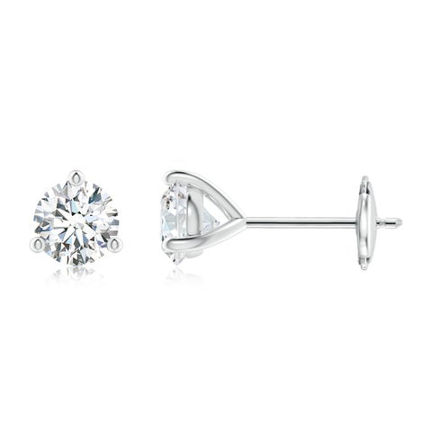 1.00CTS 14K Lab-Grown Prong-Set Round Diamond Martini Stud Earrings