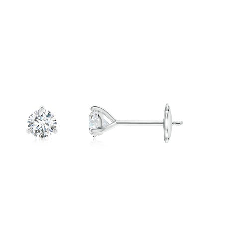 0.25CTS 14K Lab-Grown Prong-Set Round Diamond Martini Stud Earrings
