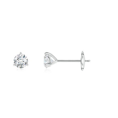 0.25CTS 14K Lab-Grown Prong-Set Round Diamond Martini Stud Earrings