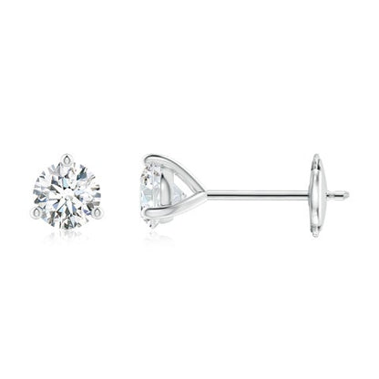 0.75CTS 14K Lab-Grown Prong-Set Round Diamond Martini Stud Earrings
