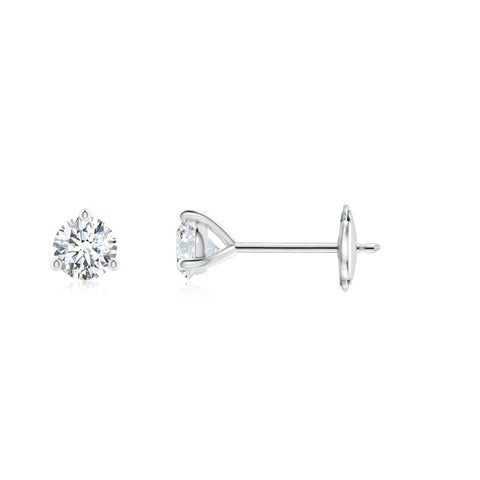 0.33CTS 14K Lab-Grown Prong-Set Round Diamond Martini Stud Earrings