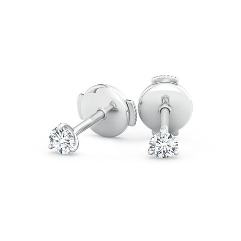 0.33CTS 14K Lab-Grown Prong-Set Round Diamond Martini Stud Earrings