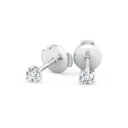 0.33CTS 14K Lab-Grown Prong-Set Round Diamond Martini Stud Earrings
