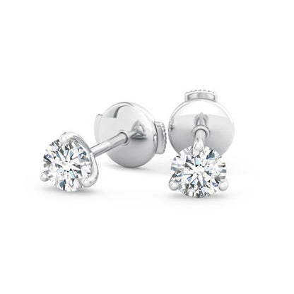 1.00CTS 14K Lab-Grown Prong-Set Round Diamond Martini Stud Earrings