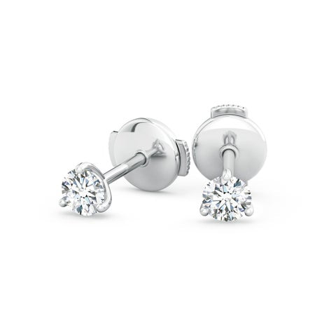 0.50CTS 14K Lab-Grown Prong-Set Round Diamond Martini Stud Earrings