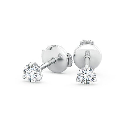 0.50CTS 14K Lab-Grown Prong-Set Round Diamond Martini Stud Earrings