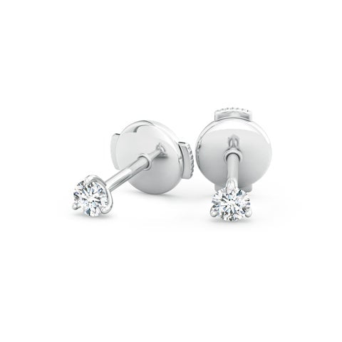 0.25CTS 14K Lab-Grown Prong-Set Round Diamond Martini Stud Earrings