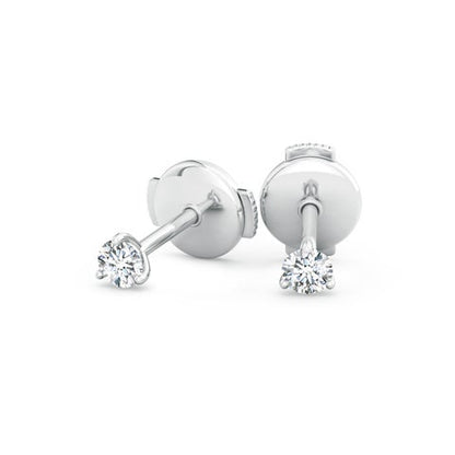 0.25CTS 14K Lab-Grown Prong-Set Round Diamond Martini Stud Earrings