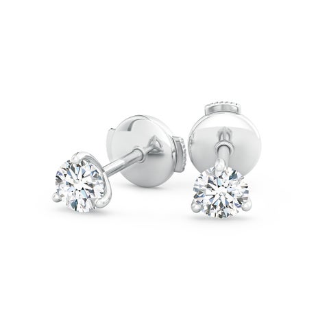 0.75CTS 14K Lab-Grown Prong-Set Round Diamond Martini Stud Earrings
