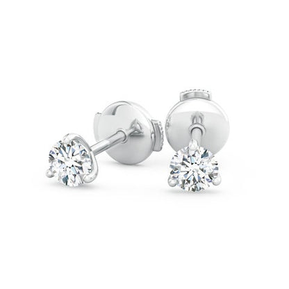 0.75CTS 14K Lab-Grown Prong-Set Round Diamond Martini Stud Earrings