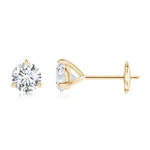 1.00CTS 14K Lab-Grown Prong-Set Round Diamond Martini Stud Earrings