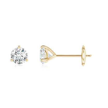 0.50CTS 14K Lab-Grown Prong-Set Round Diamond Martini Stud Earrings