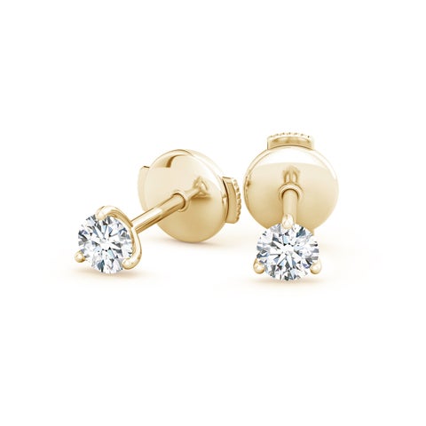 0.50CTS 14K Lab-Grown Prong-Set Round Diamond Martini Stud Earrings
