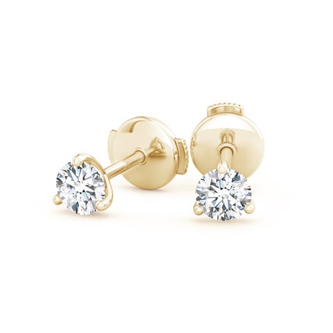 0.75CTS 14K Lab-Grown Prong-Set Round Diamond Martini Stud Earrings