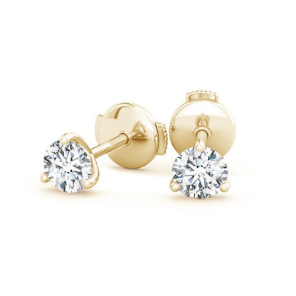 1.00CTS 14K Lab-Grown Prong-Set Round Diamond Martini Stud Earrings