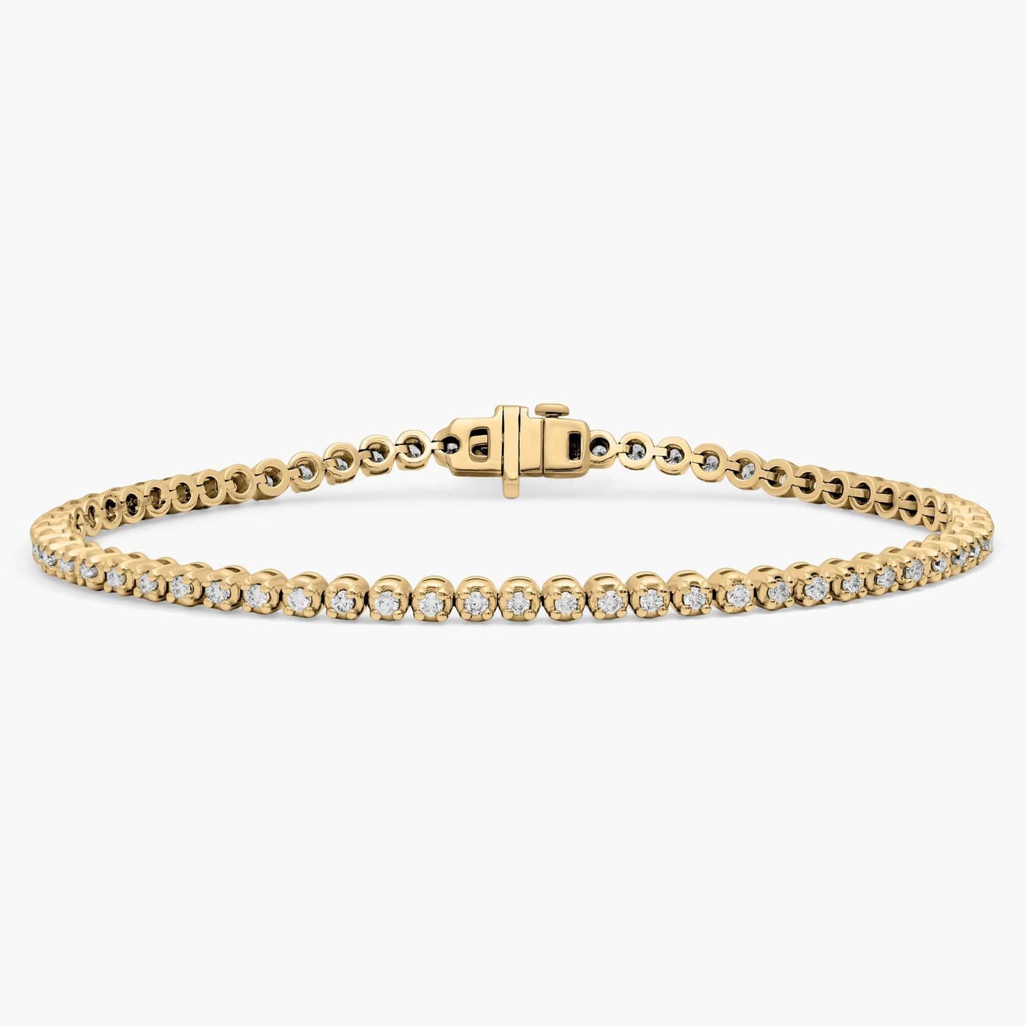 Nuit D’Or 1 CTW Natural Diamond Buttercup Tennis Bracelet in yellow gold, view 1