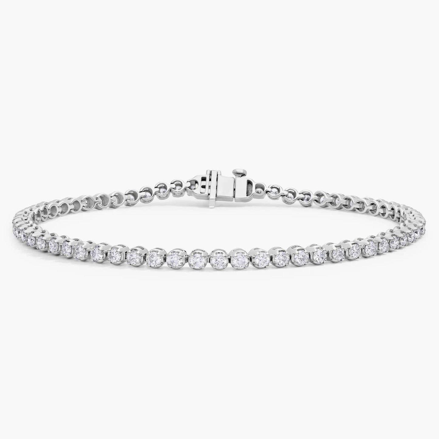 Nuit D’Or 2 CTW Natural Diamond Buttercup Tennis Bracelet in white gold, view 1
