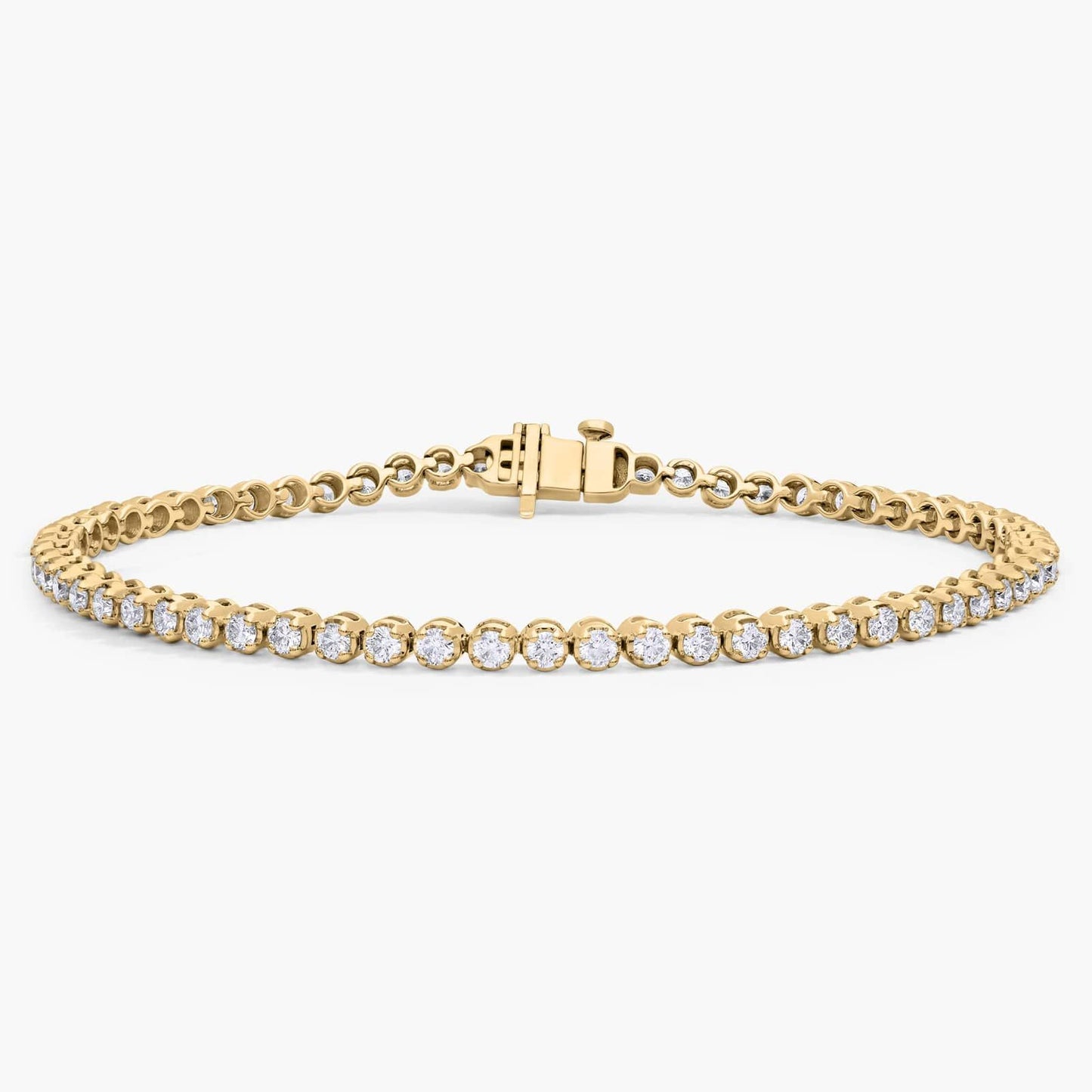 Nuit D’Or 2 CTW Natural Diamond Buttercup Tennis Bracelet in yellow gold, view 1