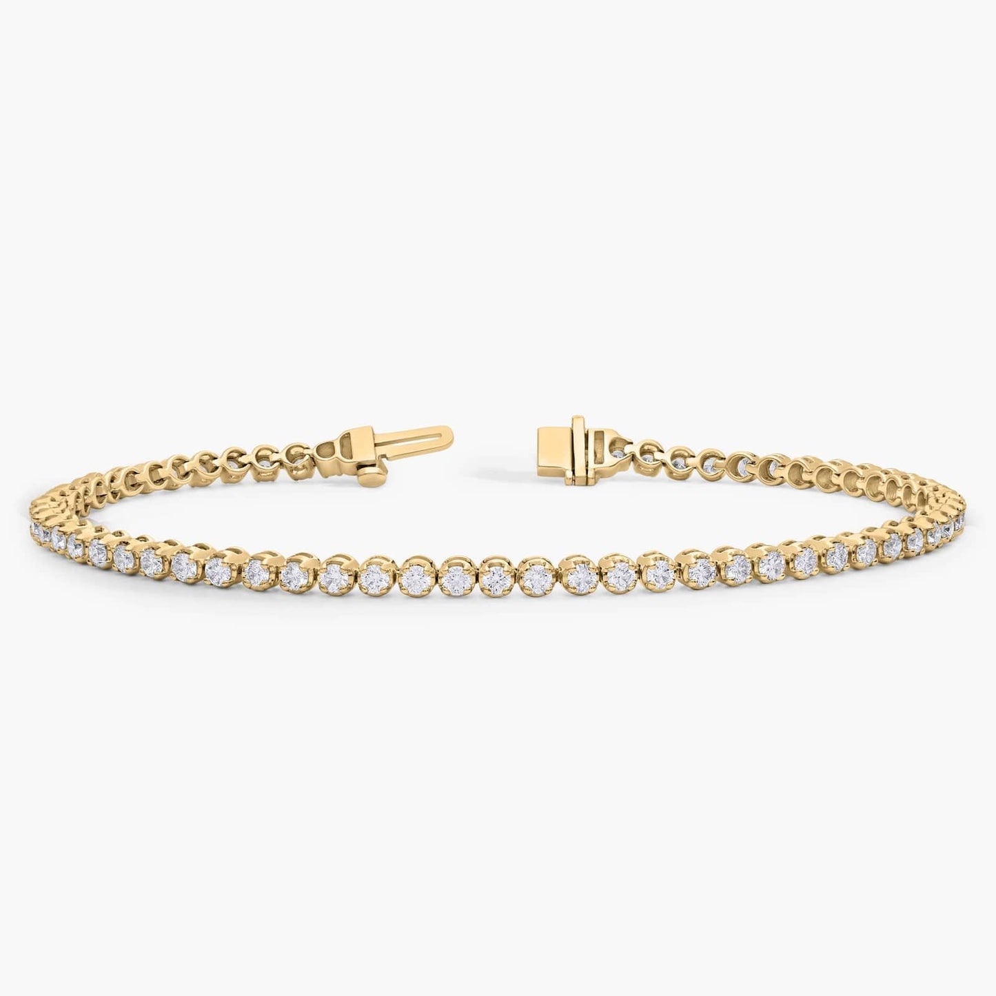 Nuit D’Or 2 CTW Natural Diamond Buttercup Tennis Bracelet in yellow gold, view 2