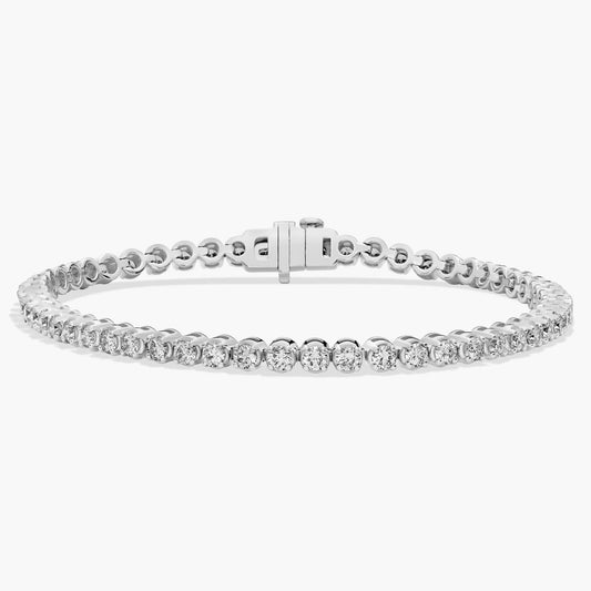 Nuit D’Or 3 CTW Natural Diamond Buttercup Tennis Bracelet in white gold, view 1