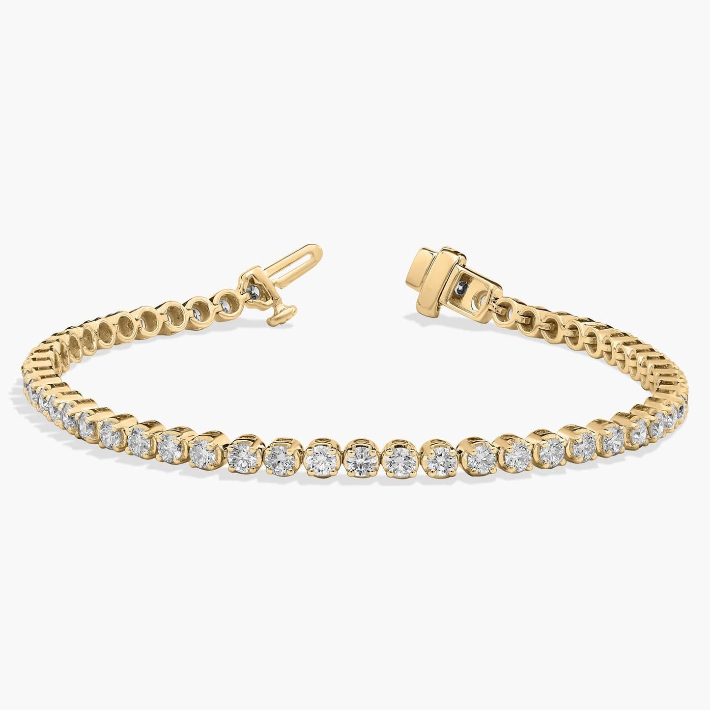 Nuit D’Or 3 CTW Natural Diamond Buttercup Tennis Bracelet in yellow gold, view 2