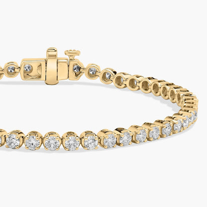 Nuit D’Or 3 CTW Natural Diamond Buttercup Tennis Bracelet in yellow gold, view 3