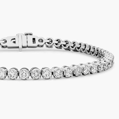 Nuit D’Or 4 CTW Natural Diamond Buttercup Tennis Bracelet in white gold, view 3