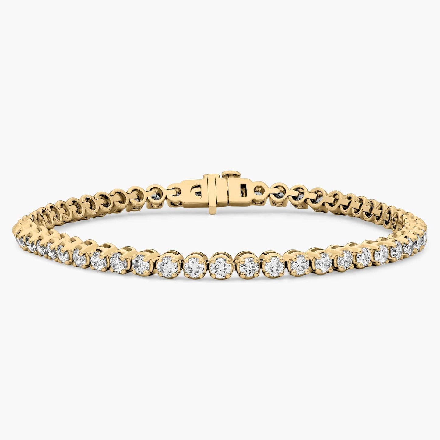 Nuit D’Or 4 CTW Natural Diamond Buttercup Tennis Bracelet in yellow gold, view 1