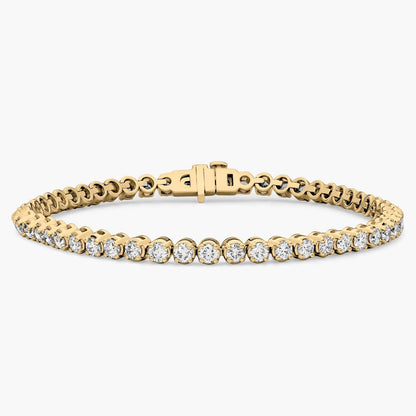 Nuit D’Or 4 CTW Natural Diamond Buttercup Tennis Bracelet in yellow gold, view 1