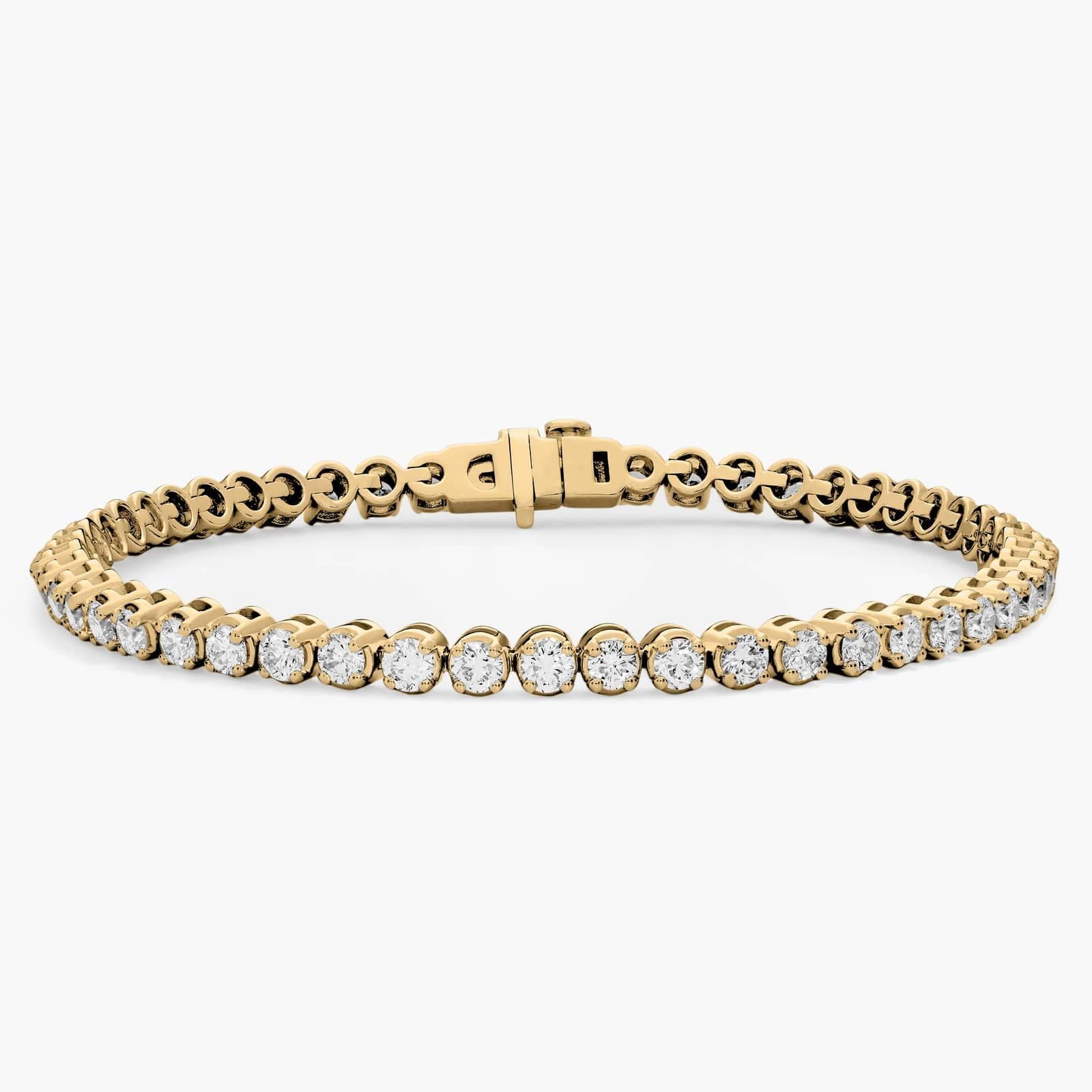 Nuit D’Or 5 CTW Natural Diamond Buttercup Tennis Bracelet in yellow gold, view 1