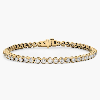 Nuit D’Or 5 CTW Natural Diamond Buttercup Tennis Bracelet in yellow gold, view 1
