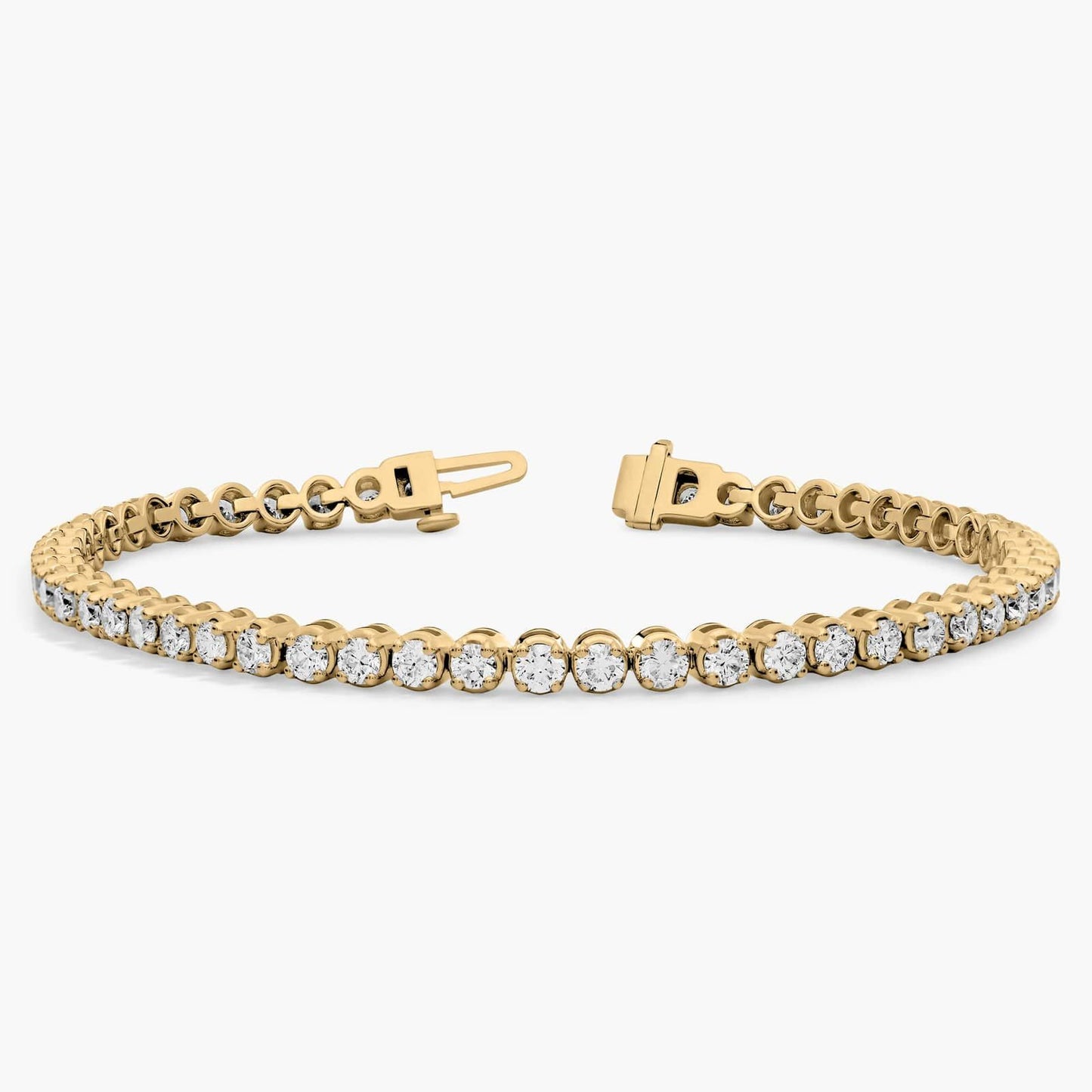 Nuit D’Or 5 CTW Natural Diamond Buttercup Tennis Bracelet in yellow gold, view 2