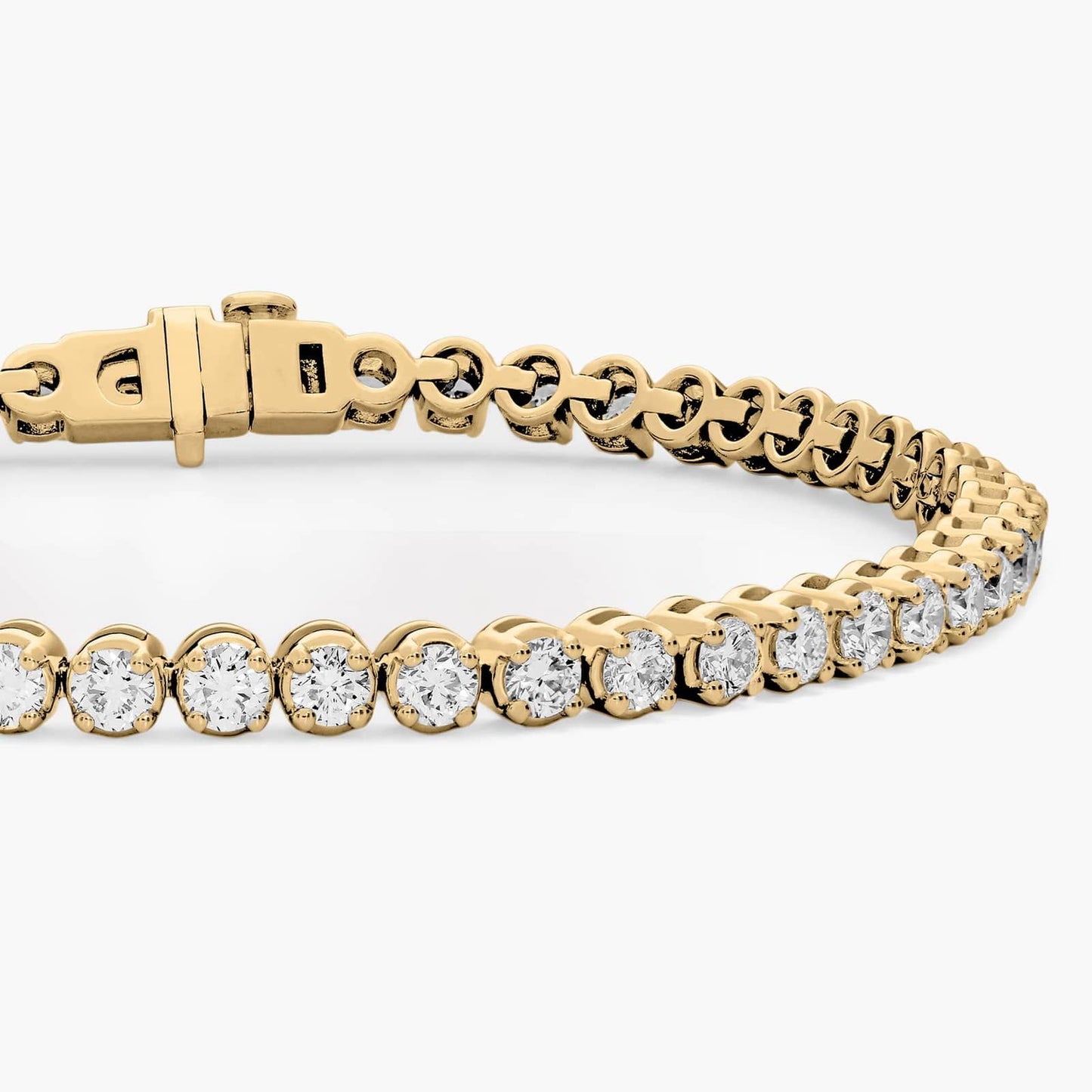Nuit D’Or 5 CTW Natural Diamond Buttercup Tennis Bracelet in yellow gold, view 3