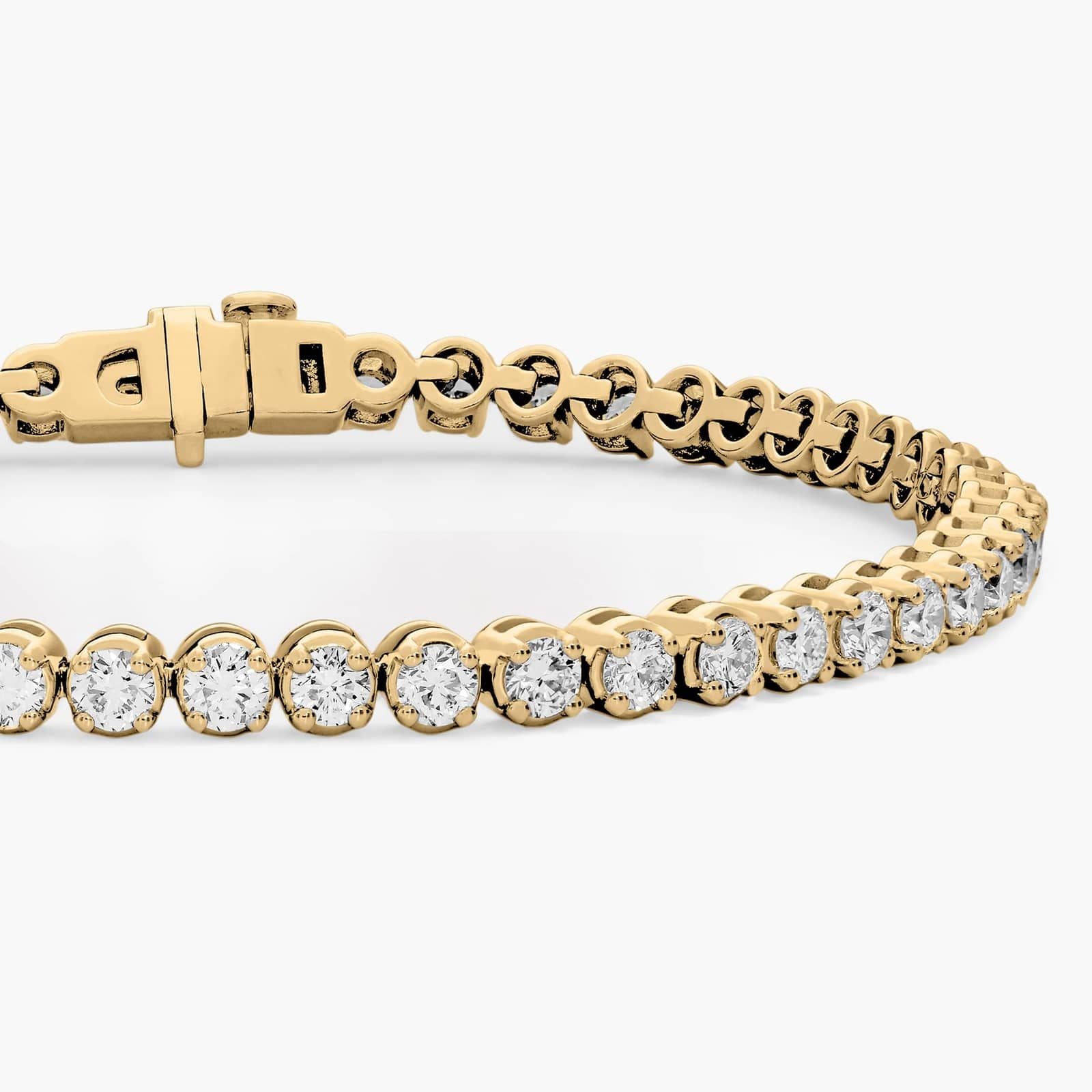 Nuit D’Or 5 CTW Natural Diamond Buttercup Tennis Bracelet in yellow gold, view 3