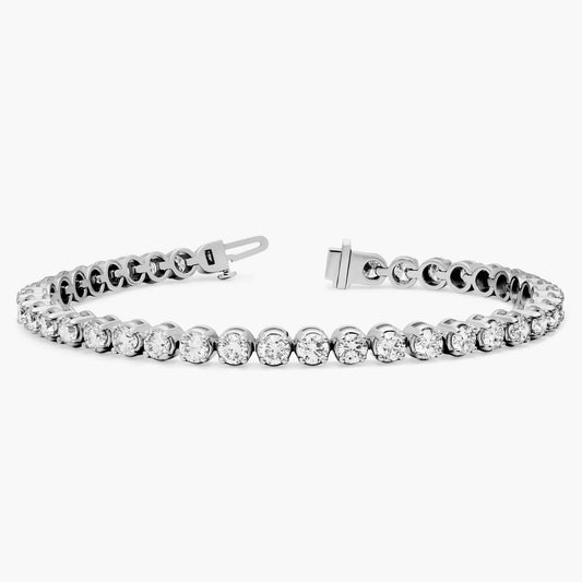Nuit D’Or 7 CTW Natural Diamond Buttercup Tennis Bracelet in white gold, view 2