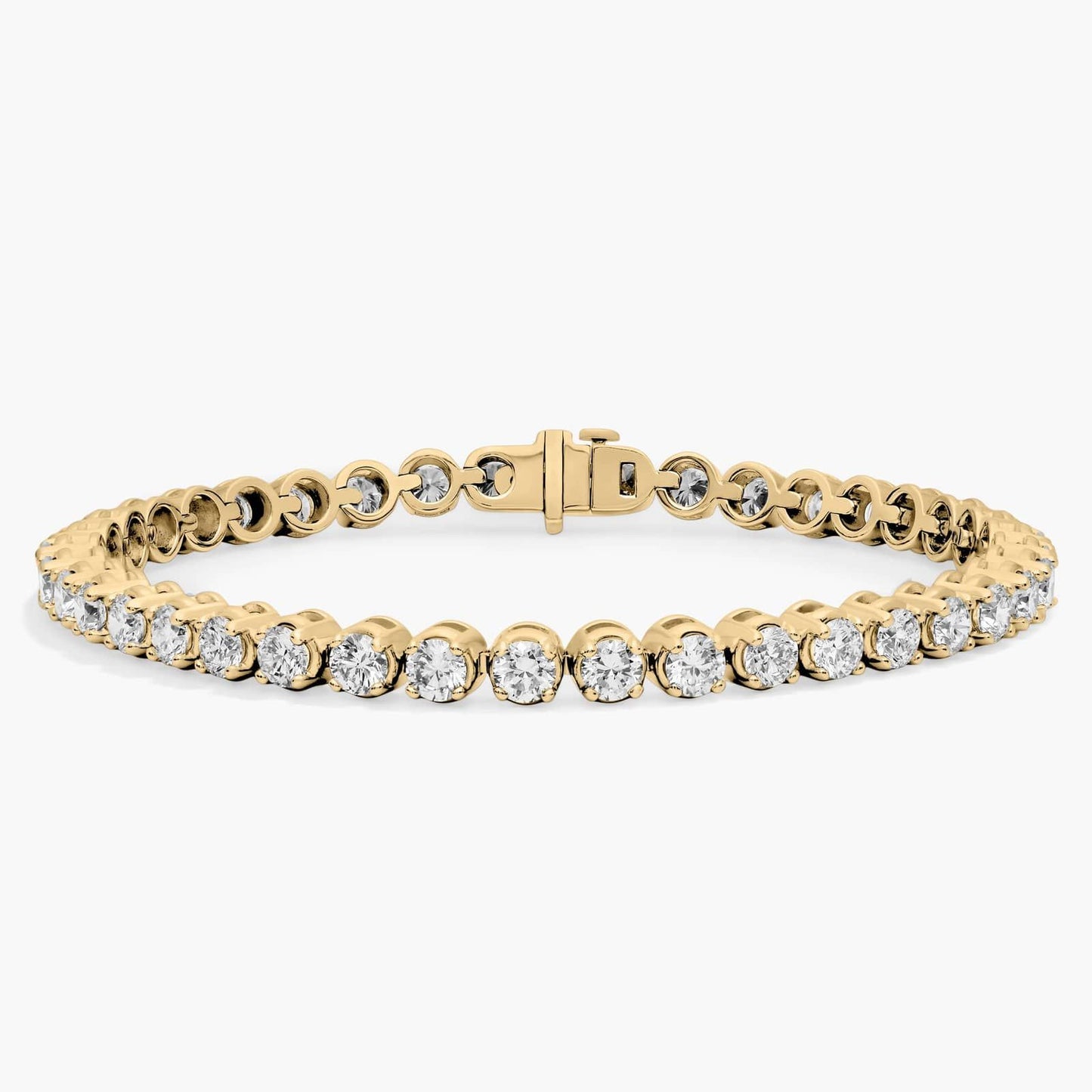 Nuit D’Or 7 CTW Natural Diamond Buttercup Tennis Bracelet in yellow gold, view 1
