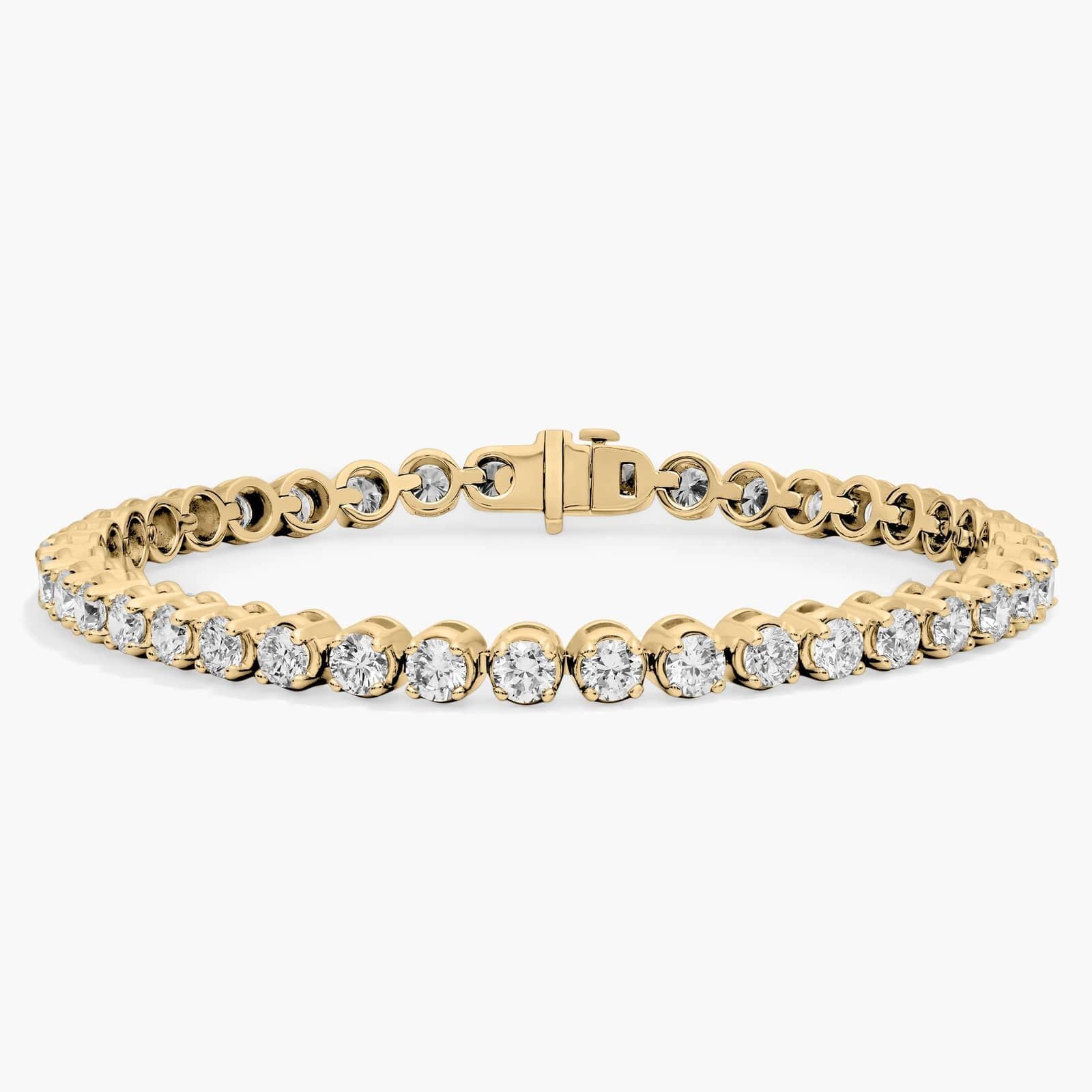 Nuit D’Or 7 CTW Natural Diamond Buttercup Tennis Bracelet in yellow gold, view 1