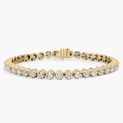 Nuit D’Or 7 CTW Natural Diamond Buttercup Tennis Bracelet in yellow gold, view 1