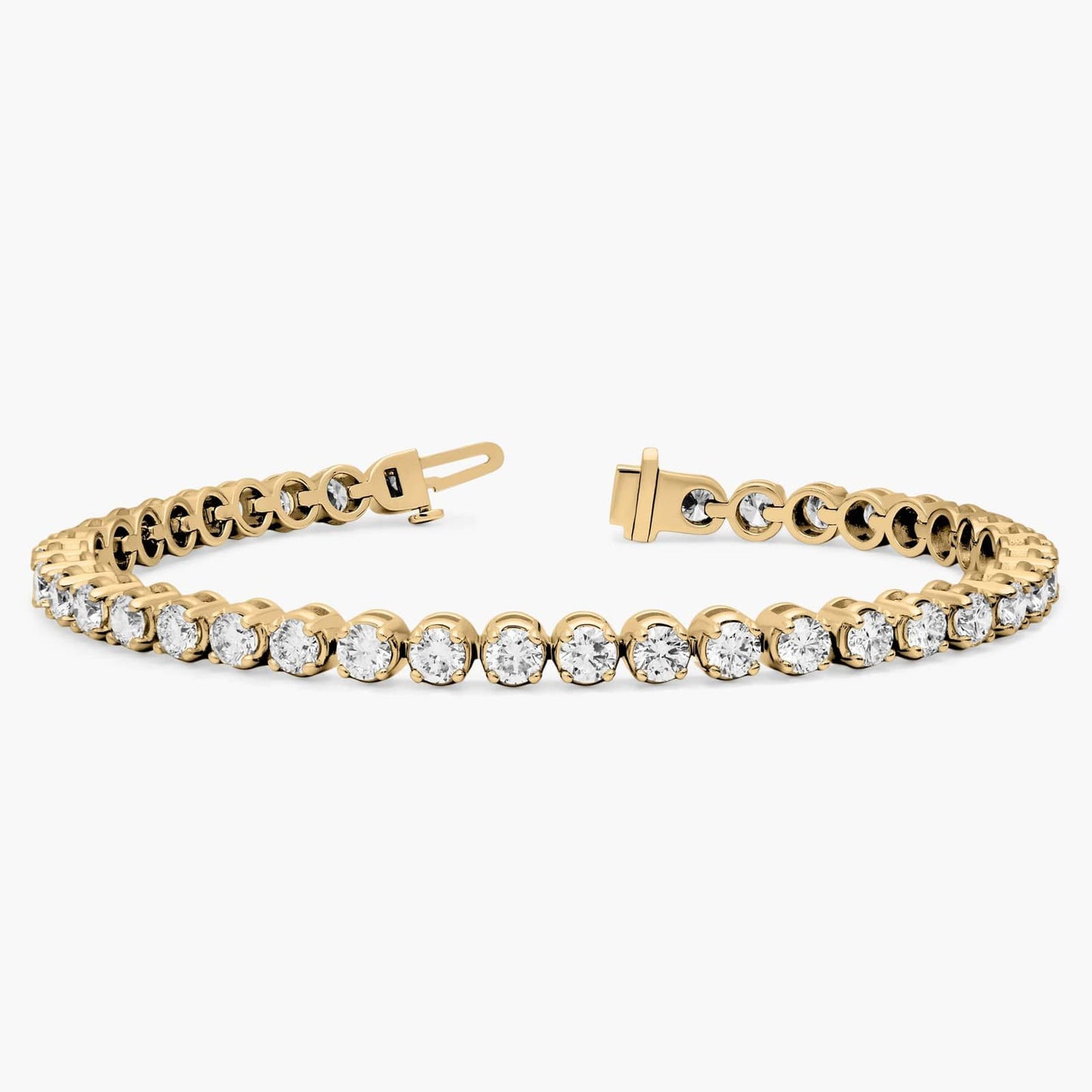 Nuit D’Or 7 CTW Natural Diamond Buttercup Tennis Bracelet in yellow gold, view 2