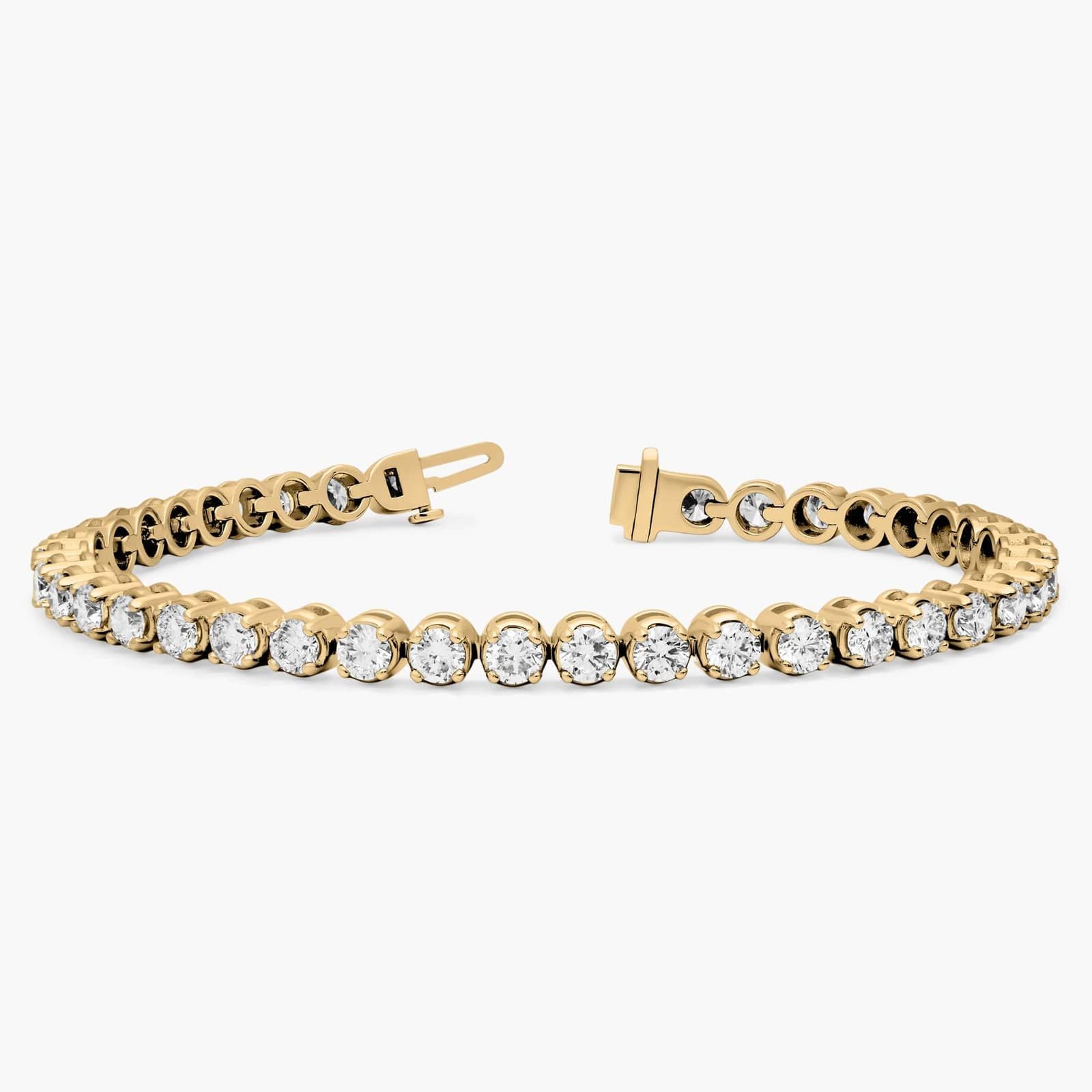 Nuit D’Or 7 CTW Natural Diamond Buttercup Tennis Bracelet in yellow gold, view 2