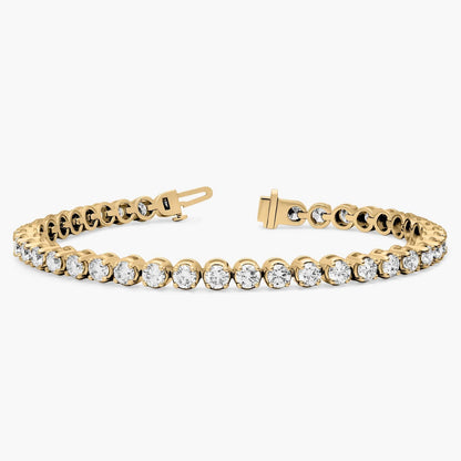 Nuit D’Or 7 CTW Natural Diamond Buttercup Tennis Bracelet in yellow gold, view 2