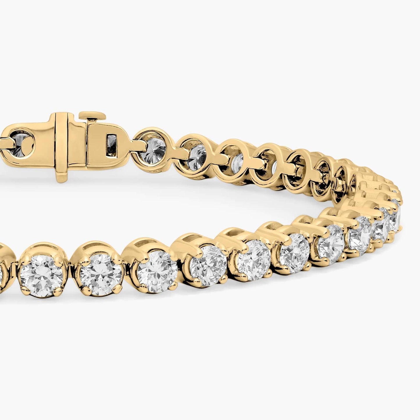 Nuit D’Or 7 CTW Natural Diamond Buttercup Tennis Bracelet in yellow gold, view 3