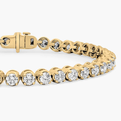 Nuit D’Or 7 CTW Natural Diamond Buttercup Tennis Bracelet in yellow gold, view 3