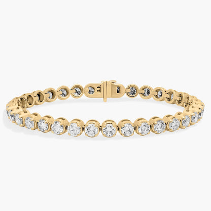 Nuit D’Or 10 CTW Natural Diamond Buttercup Tennis Bracelet in yellow gold, view 1