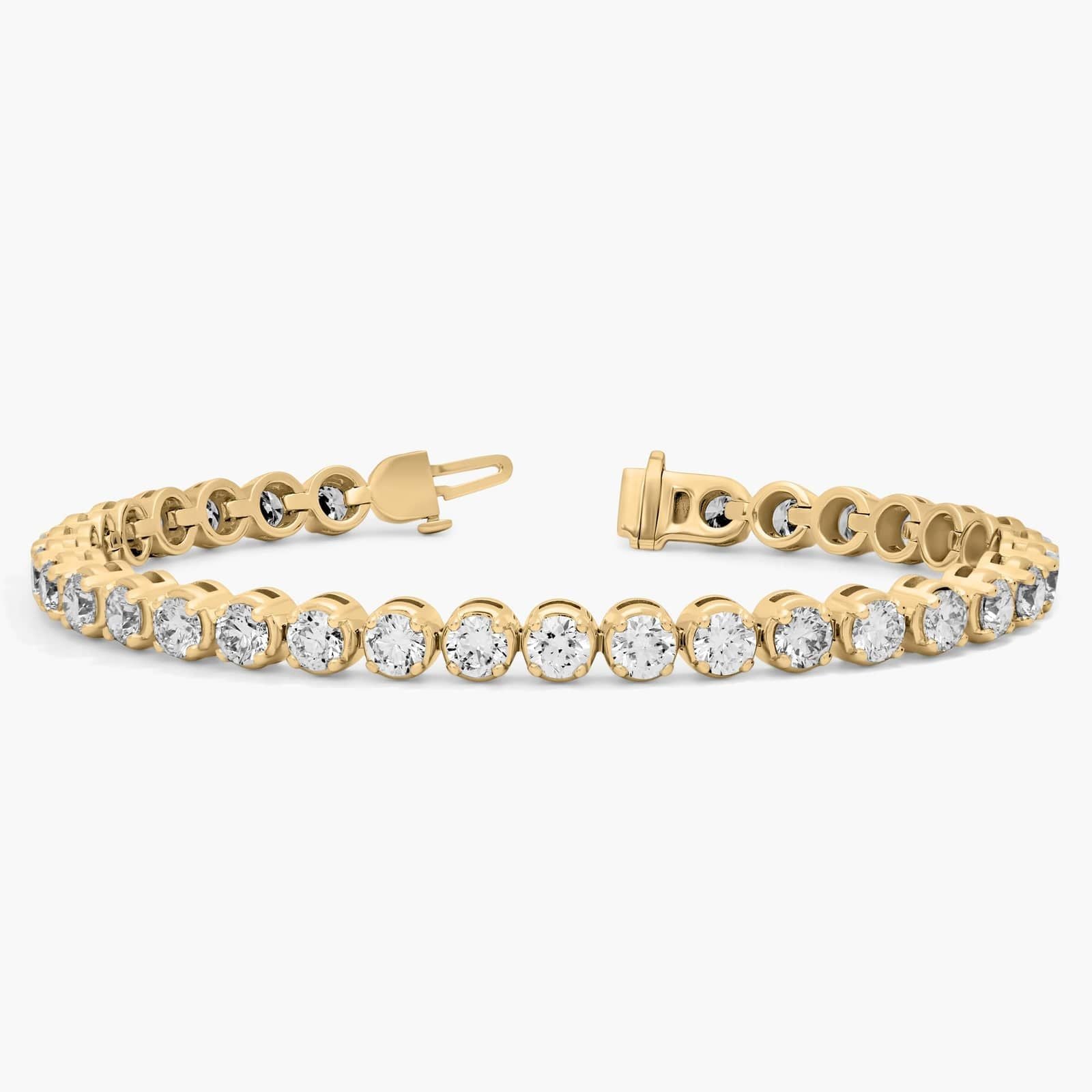 Nuit D’Or 10 CTW Natural Diamond Buttercup Tennis Bracelet in yellow gold, view 2