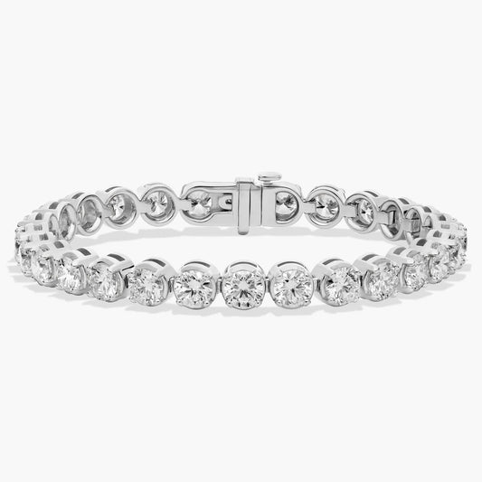 Nuit D’Or 15 CTW Natural Diamond Buttercup Tennis Bracelet in white gold, view 1