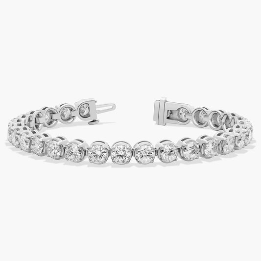 Nuit D’Or 15 CTW Natural Diamond Buttercup Tennis Bracelet in white gold, view 2