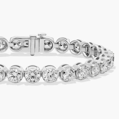 Nuit D’Or 15 CTW Natural Diamond Buttercup Tennis Bracelet in white gold, view 3